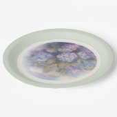 Lilac Hydrangea Watercolor Luncheon Napkin ペーパープレート (アングル)
