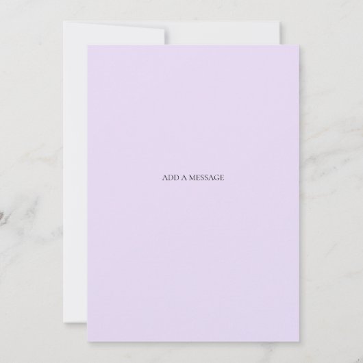 Lilac Infusion Save the Date Wedding Invitation 招待状 (裏面)