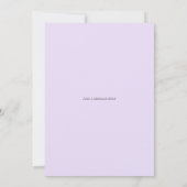 Lilac Infusion Save the Date Wedding Stationery 招待状 (裏面)