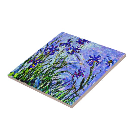 Lilac Irises fine art by Claude Monet, タイル (側面)