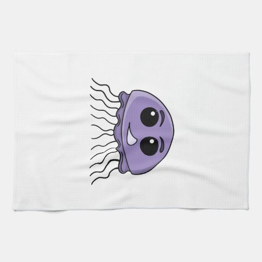 Lilac Jellyfriend Cartoon キッチンタオル (横)