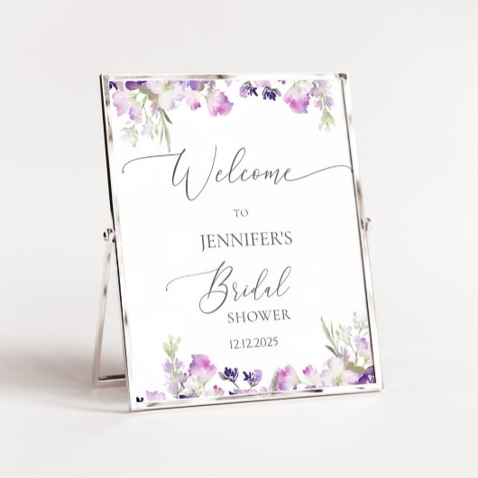 Lilac lavender bridal shower welcome ポスター