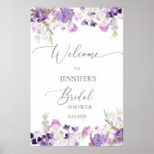 Lilac lavender bridal shower welcome ポスター (正面)