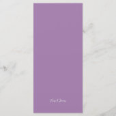 Lilac Lavender Wedding dinner Menu Card  メニュー (裏面)