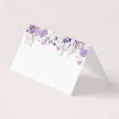 Lilac lavender wedding place cards (正面)