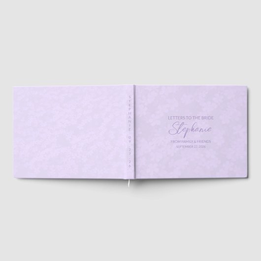 Lilac Letters to the Bride Keepsake Notebook ゲストブック (全面)