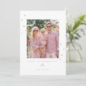 Lilac Love Hearts Happy Valentine's Day Photo Card シーズンカード (スタンド正面)