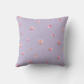 Lilac Mist Japanese Pink Tulip Floral Pattern クッション (裏面)
