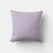 Lilac Mist Japanese Pink Tulip Floral Pattern クッション (正面)