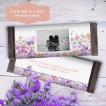 Lilac & Peach Floral Wedding Candy Bar Wrapper チラシ<br><div class="desc">Lilac and peach wedding multi-purpose label is versatile for chocolate candy bars, pastries, and lots of other party favors. Special desserts or take home gifts are beautiful with bride and groom's photo and special wording. DIY budget paper is a great alternative for branded couple's chocolate bars and other gifts for...</div>