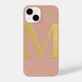 ✨ Lilac Phone Case with Big M & Yellow Stars – Cut iPhoneケース (裏面)