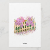 Lilac Picket Fence She's Fresh Bridal Shower   招待状 (裏面)