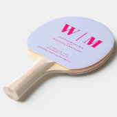 Lilac Pink Formal Simple Fun Wedding Name 卓球ラケット (正面アングル)