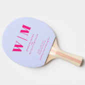 Lilac Pink Formal Simple Fun Wedding Name 卓球ラケット (横)