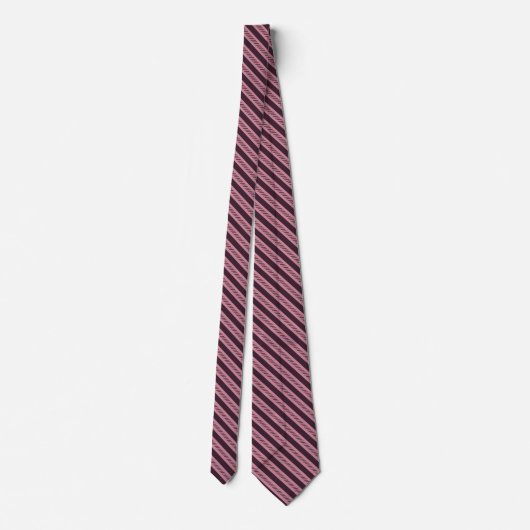 Lilac Pink Purple Hash Mark And Striped Pattern    ネクタイ (裏面)