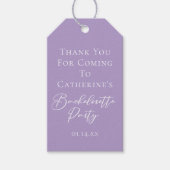 Lilac Purple Bachelorette Party Personalized ギフトタグ (正面)
