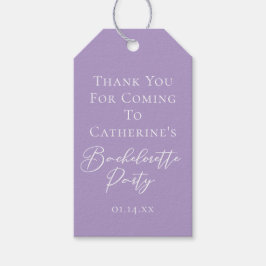 Lilac Purple Bachelorette Party Personalized ギフトタグ