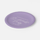 Lilac Purple Bachelorette Party Personalized ペーパープレート (アングル)