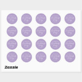 Lilac Purple Bachelorette Party Personalized ラウンドシール (シート)