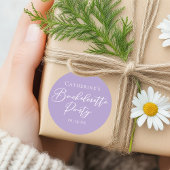 Lilac Purple Bachelorette Party Personalized ラウンドシール