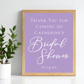 Lilac Purple Bridal Shower Customized Welcome ポスター