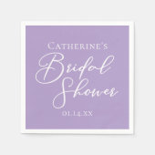 Lilac Purple Bridal Shower Party Personalized スタンダードカクテルナプキン (正面)