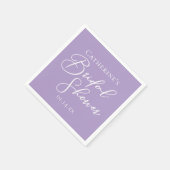 Lilac Purple Bridal Shower Party Personalized スタンダードカクテルナプキン (角)