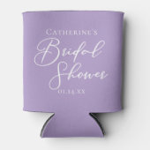 Lilac Purple Bridal Shower Party Personalized 缶クーラー (正面)