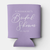 Lilac Purple Bridal Shower Party Personalized 缶クーラー (裏面)