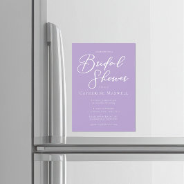 Lilac Purple Bridal Shower Personalized マグネット招待状