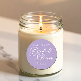 Lilac Purple Bridal Shower Personalized ラウンドシール