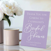 Lilac Purple Bridal Shower Personalized Welcome 台座サイン