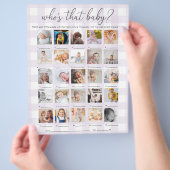 Lilac Purple Gingham Who's That Baby 25 Photo Game チラシ (手)