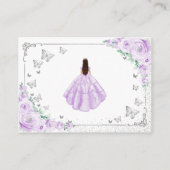 Lilac Purple Silver Quincenarea Reception Details エンクロージャーカード (裏面)