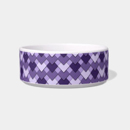 Lilac Purple Square and Diamond Harlequin Pattern ボウル