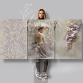 Lilac Reverie Ballerina, Floral & Damask Tile Set ラッピングペーパーシート
