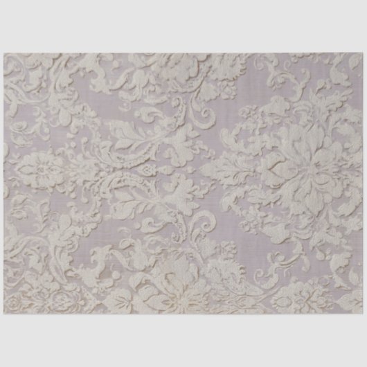 Lilac Reverie III Damask Pattern Tile 薄葉紙 (正面)