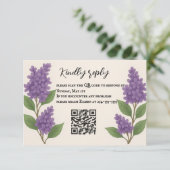 Lilac Reverie QR Code RSVP Card (スタンド正面)