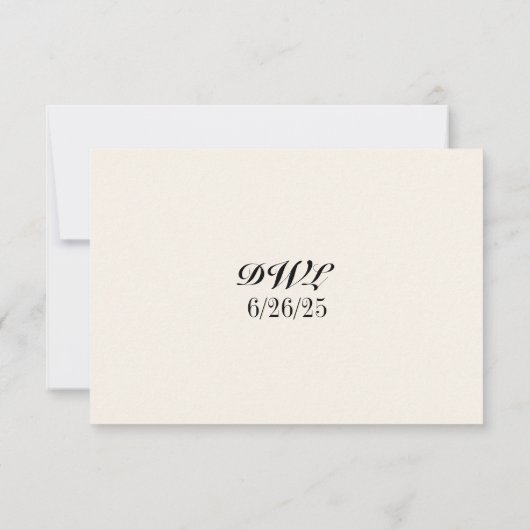 Lilac Reverie QR Code RSVP Card (裏面)