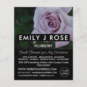 Lilac Rose, Florist, Floristry Advertising チラシ