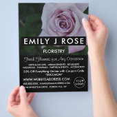 Lilac Rose, Florist, Floristry Advertising チラシ (手)
