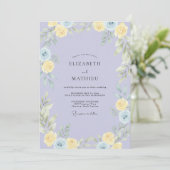 Lilac Serene Botanical Wedding 招待状 (スタンド正面)