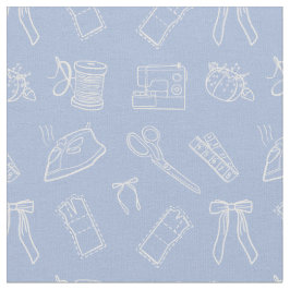 Lilac Sewing Themed Pattern ファブリック