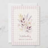 Lilac Shabby Chic Floral Bridal Shower TLW26 招待状 (正面)