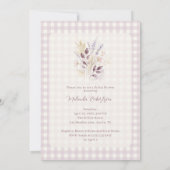 Lilac Shabby Chic Floral Bridal Shower TLW26 招待状 (裏面)