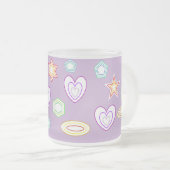 Lilac shapes mug フロストグラスマグカップ (正面右)