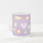 Lilac shapes mug フロストグラスマグカップ (正面左)
