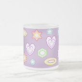 Lilac shapes mug フロストグラスマグカップ (中央)
