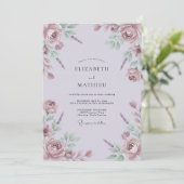 Lilac Soft Watercolor Wedding 招待状 (スタンド正面)