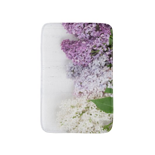 Lilac Spring Bath Mat | Floral Memory Foam Rug バスマット (正面縦)